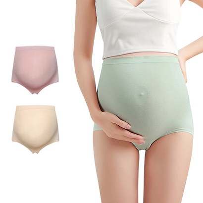 리앤베르 심리스 하이웨스트 임산부 모달 면 팬티 세트