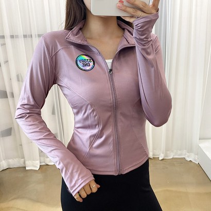 스토리원 여성 슬림핏 카라 집업 자켓 요가복 운동복 필라테스복 RKFT-JK06