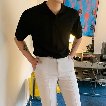 린넨 네츄럴 오픈 카라니트 10coor 리뷰후기
