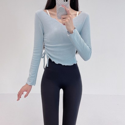 로라벨 오브 필라테스복 여성 요가복 커버업 운동복