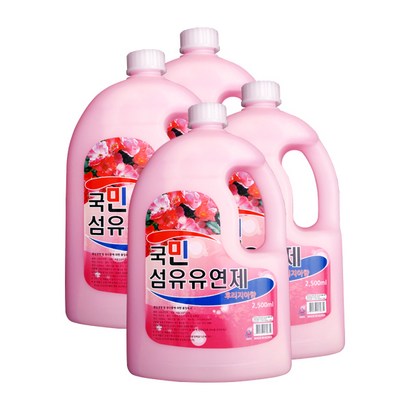 국민세제 국민 섬유 유연제 후리지아향x4개 경제적 향기