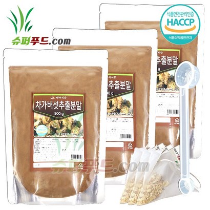 HACC 식약처 인증 러시아 차가버섯 분말 러시아의 산삼 베타글루칸 차가버섯가루 백세식품 차가버섯추출분말 슈퍼푸드co 연자육 티백 리뷰 후기
