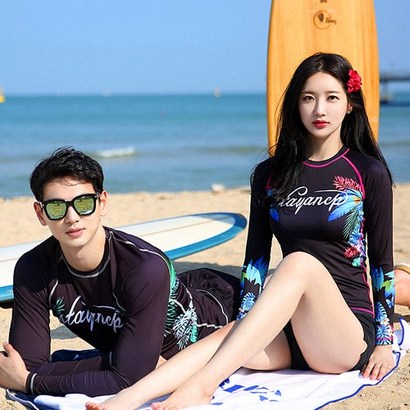 조이할리 카렌 커플 래쉬가드 수영복 남성 여성 상의 래시가드 레쉬가드 남자 여자 빅사이즈 온천