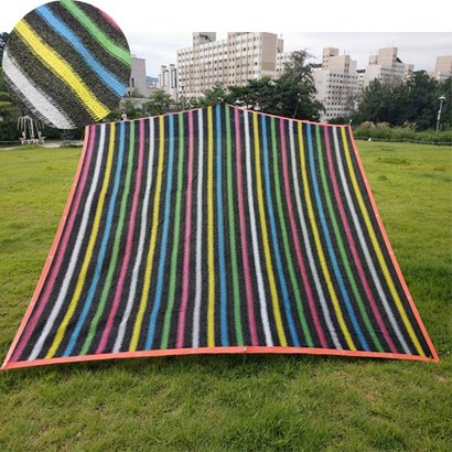 이드나인 국내생산 레인보우 무지개 이중직 사면봉제 차광막 3x 차단율 UV차단 그늘효과 무지개차광막 촘촘 알록달록