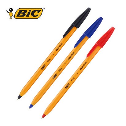 BIC 오렌지 볼펜 0 사무용 속기용 스틱볼펜 12자루