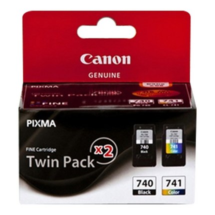 PG-740 + CL-741 TWIN (캐논잉크/검정+컬러잉크/트윈팩/표준용량), 검정+컬러, 1세트