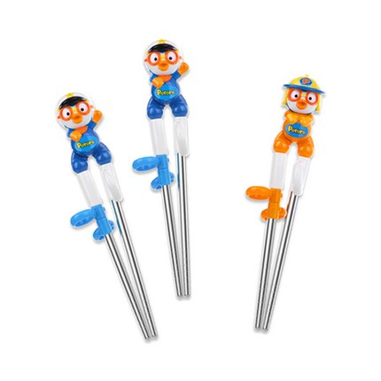 에디슨 경찰 소방관 뽀로로 스텐 교정 젓가락 1단계 오른손용, 경찰 + 경찰 + 소방관, 1세트