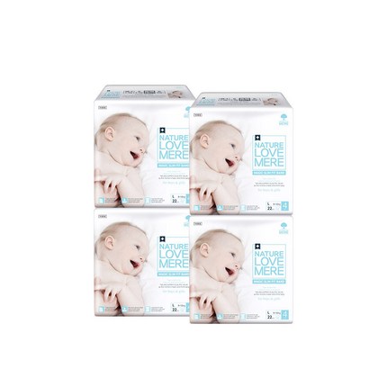 네이쳐러브메레 매직 슬림 핏 밴드형 기저귀 대형(9~12kg), 88매