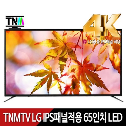 TNMTV 65인치TV 4K UHD 대화면 LED TV LG IPS패널탑재 TNM-6500U, 기사설치, 벽걸이형