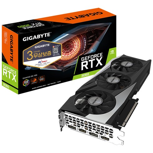 기가바이트 지포스 RTX 3060 ain OC D6 B 피씨디렉트 그래픽카드 리뷰 후기