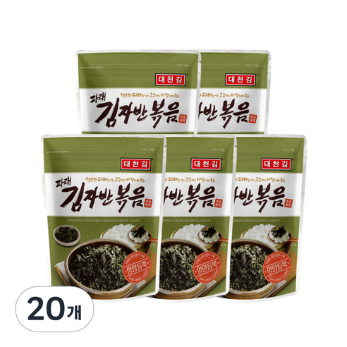 대천김 파래 김자반, 60g, 20개