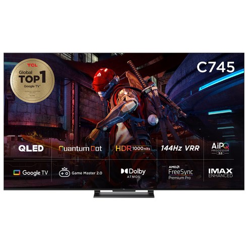 TCL QLED 안드로이드 11 게이밍 TV, 165cm/65인치, 65C745, 벽걸이형, 방문설치
