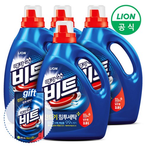 브랜드없음비트 액체세제 3L 용기x4개 액상세제 리뷰후기