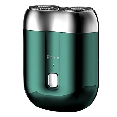 Pealy 전동면도기 미니 면도기7500rpm 파워 전신 워싱 가능 IPX6급 방수 USB 충전, 초록