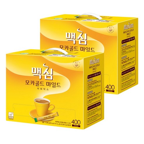 맥심 모카골드 마일드 400T 2개, 12g, 400개입, 2개