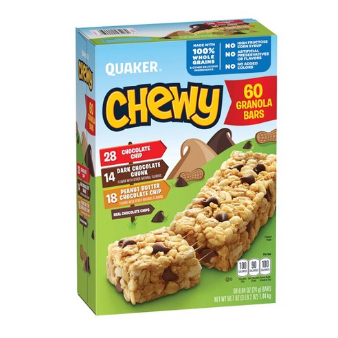 Quaker Chewy ranoa Bars Variety ack 퀘이커 츄이 그래놀라바 60개입 리뷰 후기