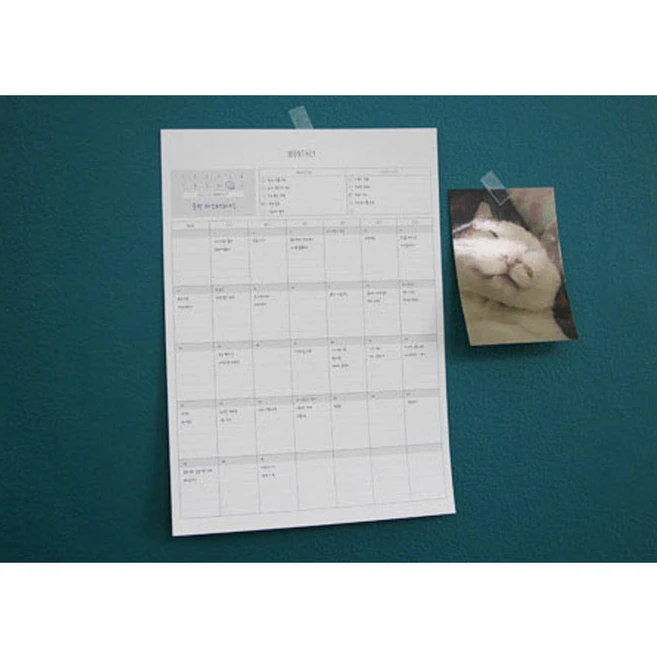 데얼스 스케쥴러 A4, 1세트, 먼슬리