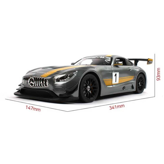 라스타 1:14 스케일 메르세데스 벤츠 AMG GT3 RC카, 실버, 1개