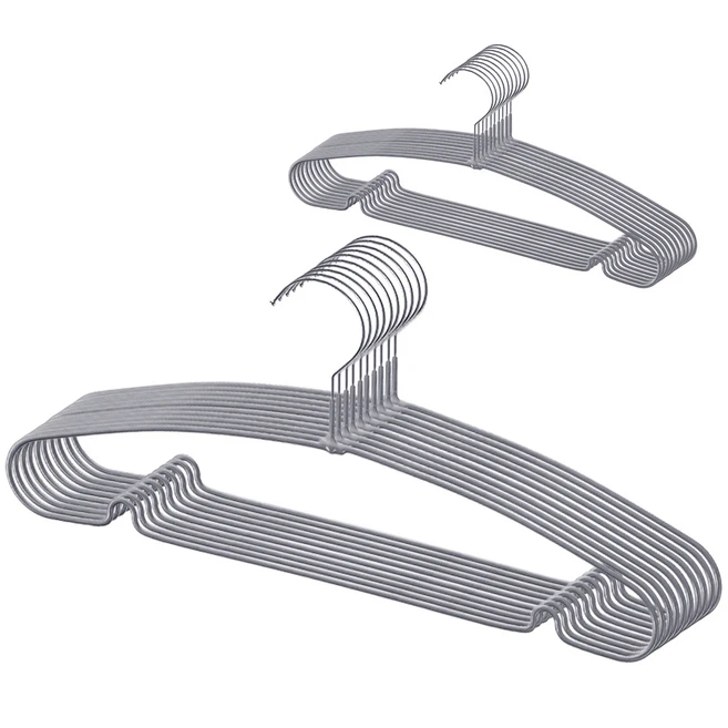 코멧 코팅 논슬립 옷걸이, 그레이, 20개