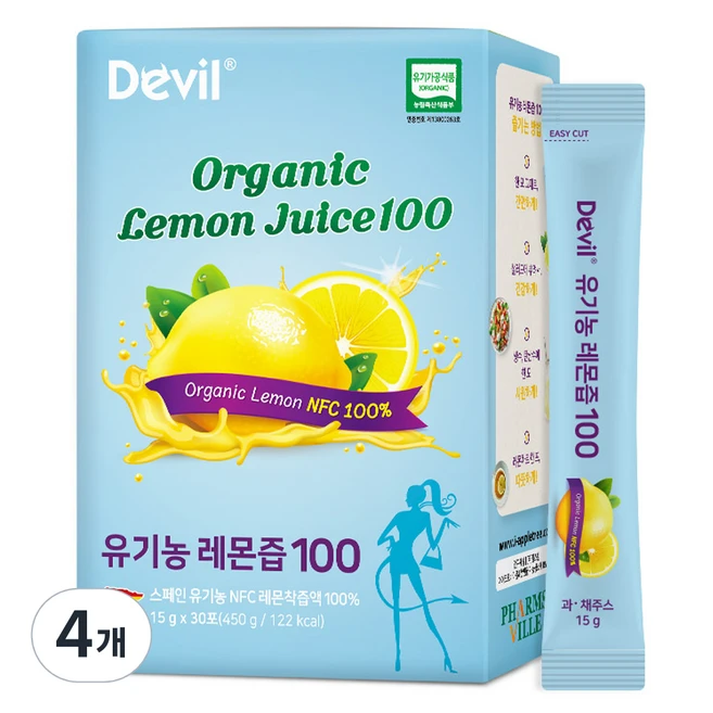 악마다이어트 유기농 레몬즙 100 30p, 15g, 4개