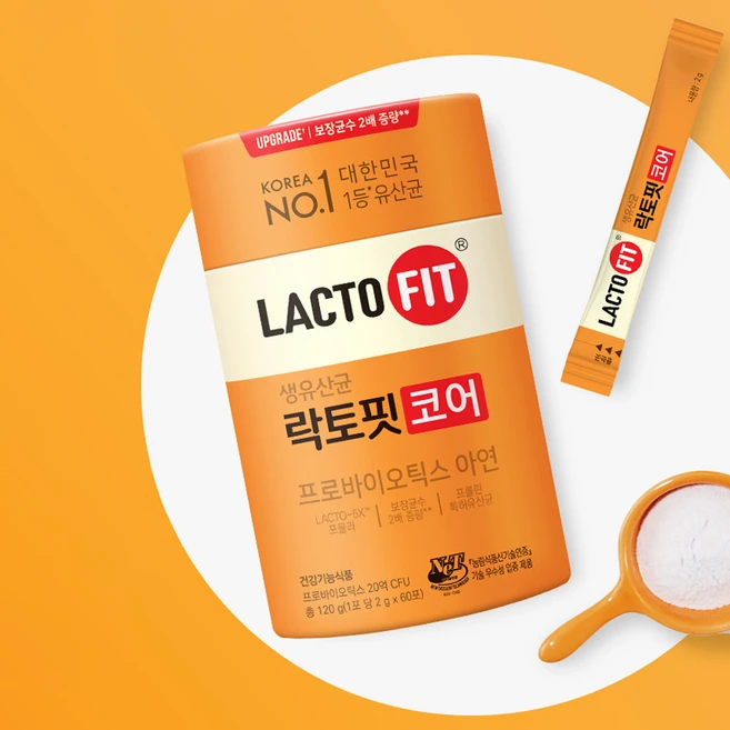 종근당 락토핏 생유산균 코어, 120g, 3개