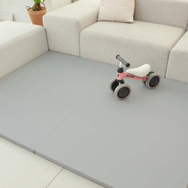 메이튼 베이비 틈새없는 제로갭 2단 유아폴더매트, 그레이, 120cm x 200cm x H 40mm