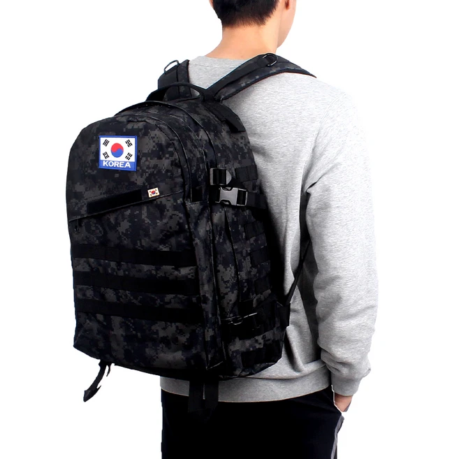 보급형 군인가방 40L + 태극기 약장 + 태극기 뱃지 소