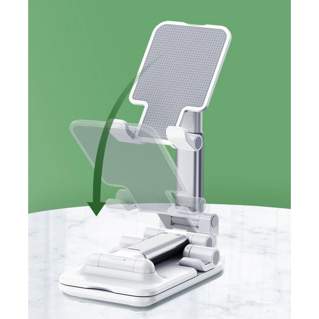 탁상용 접이식 핸드폰 거치대, 접이식 탁상 거치대, 화이트