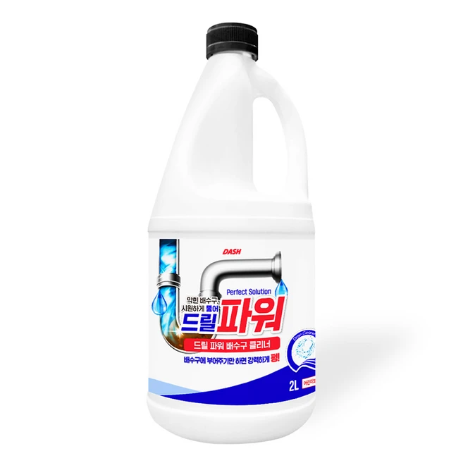 DASH 드릴 파워 초강력 배수구 클리너, 2L, 1개