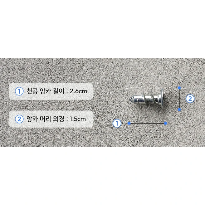 윈도우드레스 석고보드용 앙카 + 피스 세트, 10세트