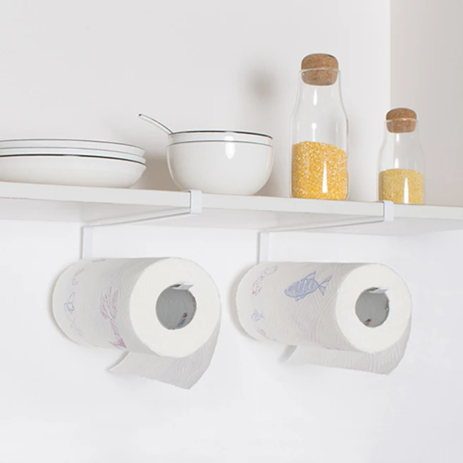 코멧 키친 베이직 키친타올걸이, 화이트, 2개