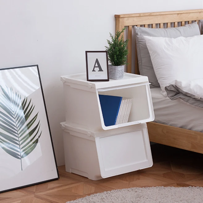 이즈리빙 슬라이딩 리빙박스, 아이보리, 36L, 2개