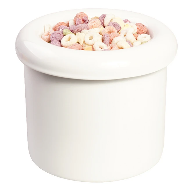 보울보울 중소형견 고양이 밥그릇 헬로 도넛볼 3종 세트 국산 15cm, 밀크화이트, 1세트