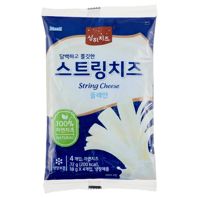 상하치즈 플레인 스트링 치즈, 18g, 12개입