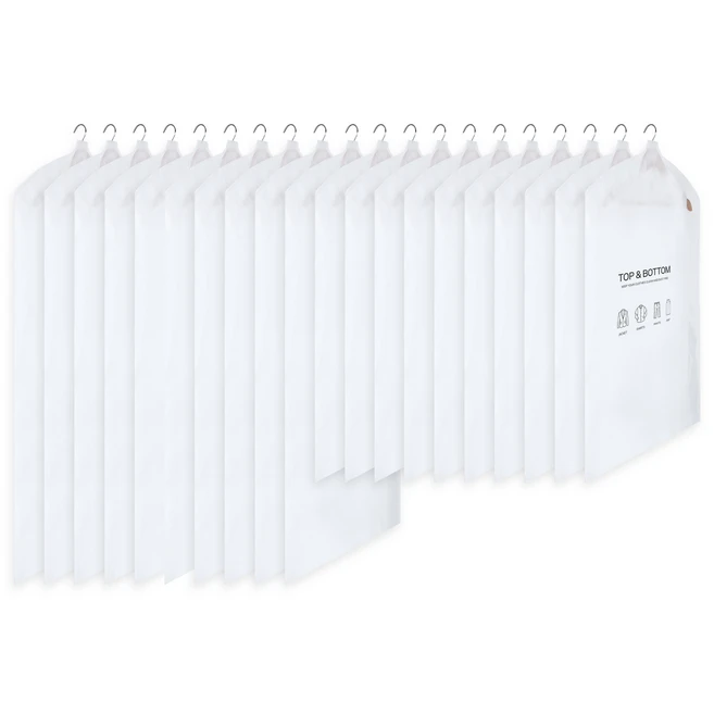 코멧 베이직 모던 옷커버 양복용 화이트 10p + 코트용 화이트 10p 세트, 1세트