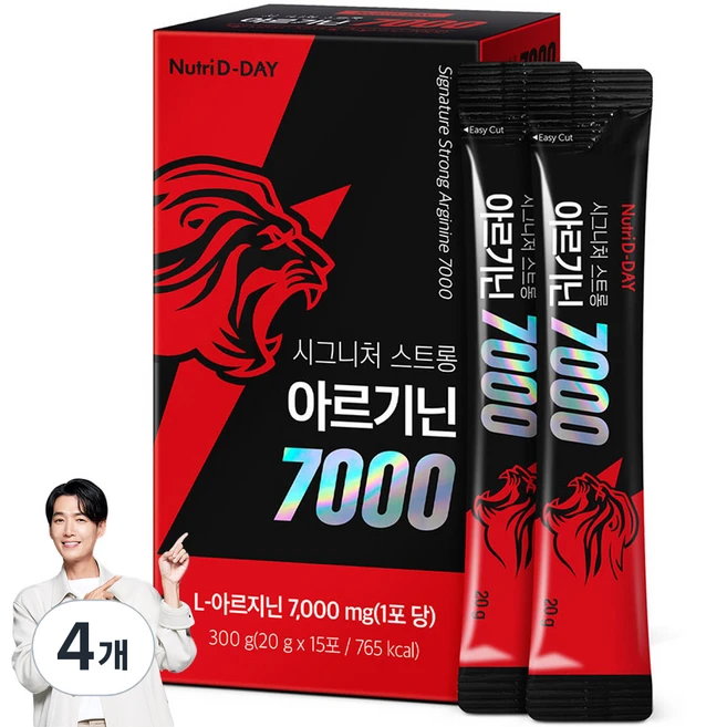 뉴트리디데이 시그니처 스트롱 아르기닌 7000 액상스틱 15p, 300g, 4개