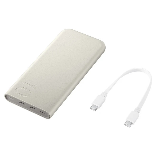 삼성전자 초고속 충전 보조배터리 25W PD C타입 10000mAh 대용량 2포트, EB-P3400XUKGKR, 베이지