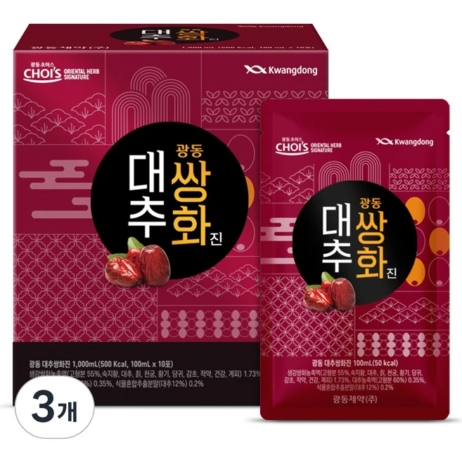 광동 대추 쌍화진 10p, 1L, 3개