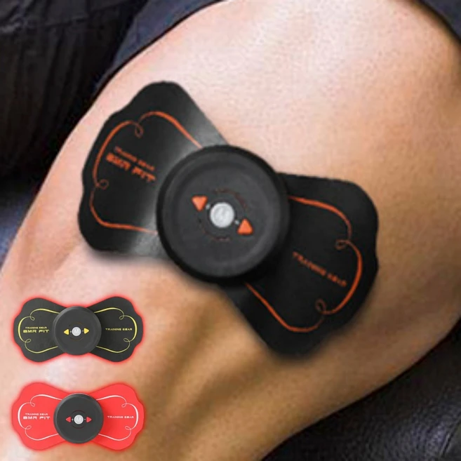 [초간편] 20분 15단계 미세전류 근육 EMS마사지기, 빨강