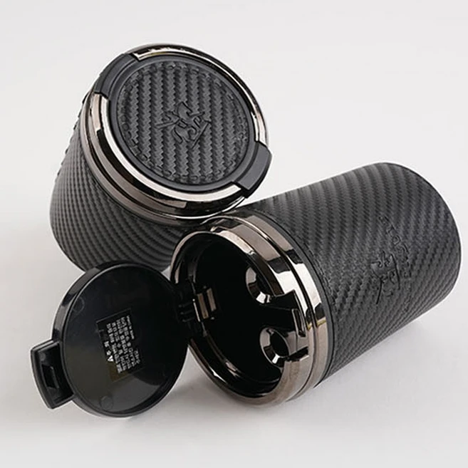 블랙슈트 카본 차량용 재떨이 AW-D9074 자동차 재털이 대용량, 1개