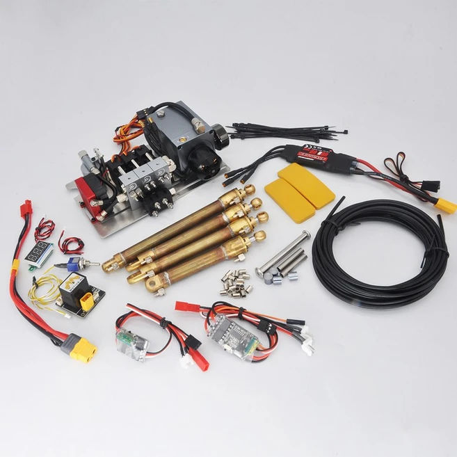 Huina RC 유압 시스템 변환 키트 Kabolite 리모컨 금속 굴삭기 장난감 모델 1599 1:14, 1개, 01 One Hydraulic Kit