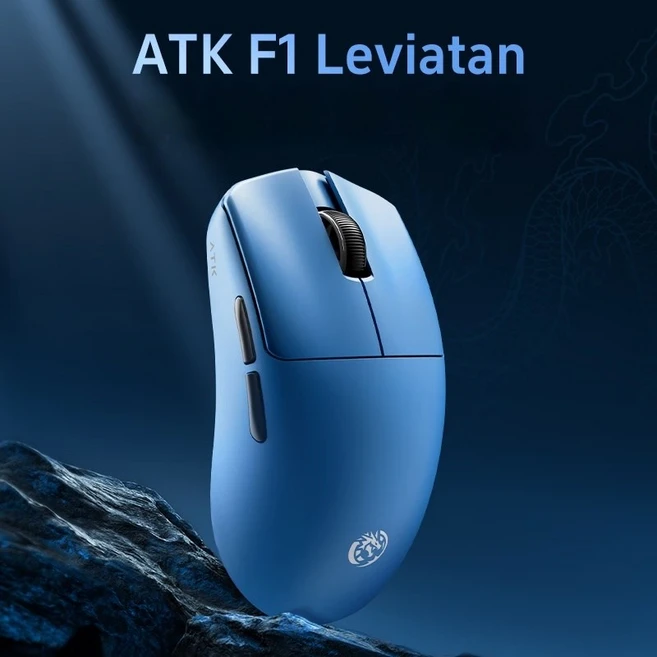 [cy] ATK x LEV F1 Extreme 무선 8K 게이밍 마우스 탐색판 열공시리즈 PAW3950 Ultra 듀얼모드 35g경량화 200mah 시즌신상, F1 Extreme-블루