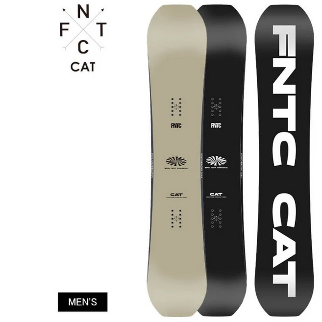 FNTC CAT 스노보드 판자 남성 SNOWBOARD FNTC 정품, BLACK, 1개