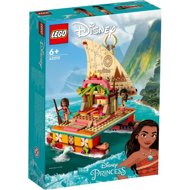 레고 디즈니 프린세스 모아나와 모험 보트 43210 LEGO, 단일 옵션, 1개