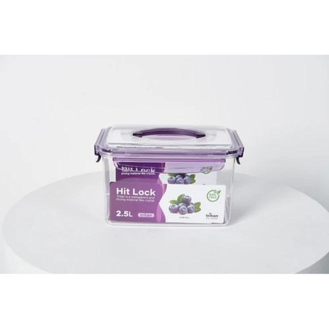 에코센스 히트락 올트라이탄 밀폐용기 2.5L, 퍼플
