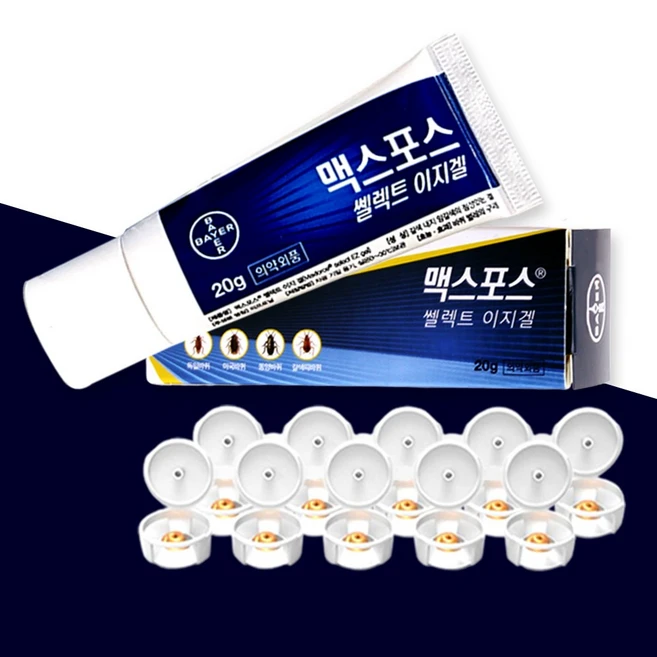 맥스포스 셀렉트이지겔 20g+먹이캡 10개 바퀴약, 1세트, 20g