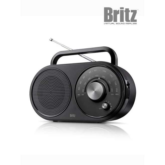 브리츠 휴대용 FM AM 아날로그 라디오, 혼합 색상, BZ-R370