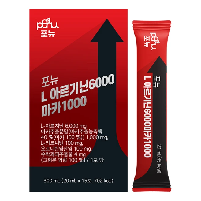 포뉴 L-아르기닌 6000 마카 1000 20ml, 2박스, 300ml