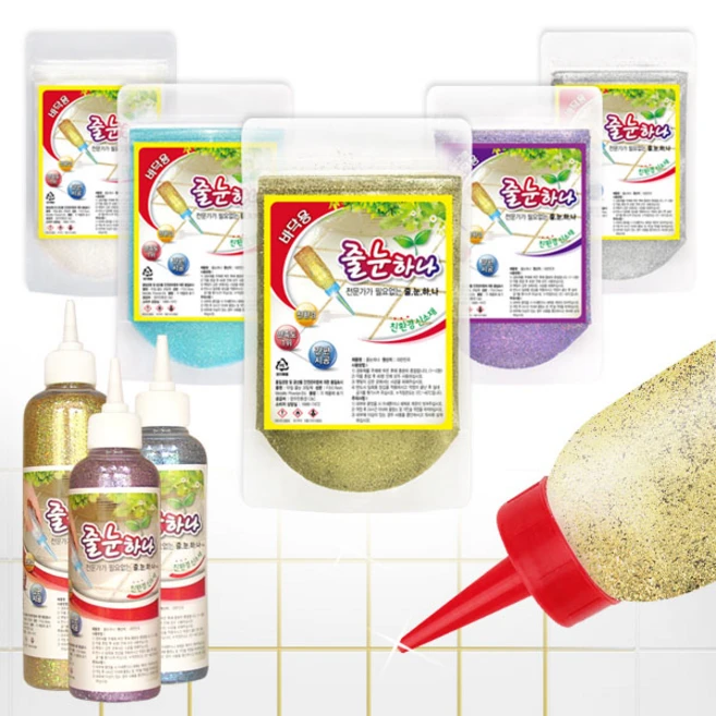100% 국내생산 셀프줄눈제 욕실리모델링 줄눈 셀프시공 줄눈하나, 진주홀로그램, 바닥용, 1개