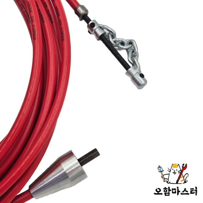 완산 플렉시블 케이블 가정용 하수구 청소기 5m, 1개, 본품(배터리없음)